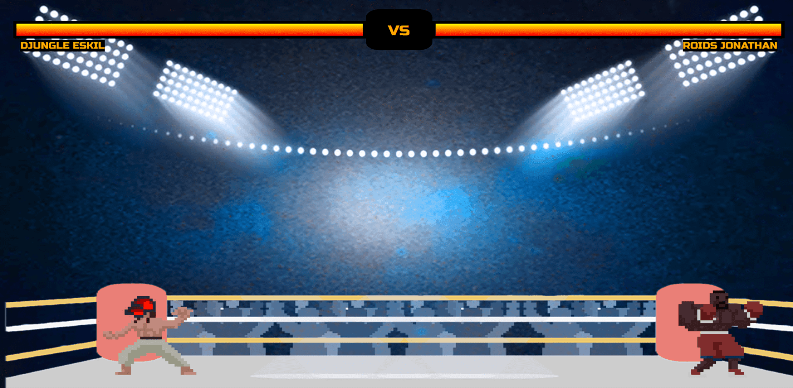 arcade fighter with Hyper Island theme